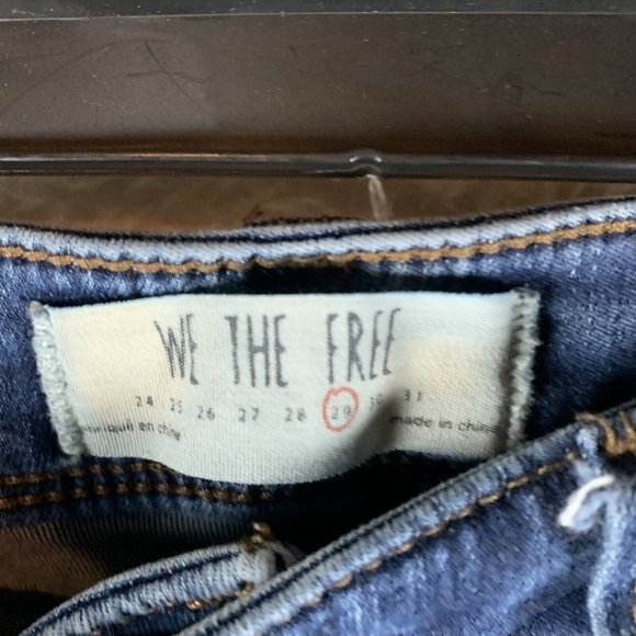 Free People Jeans Women's‎ 29 Blue Denim Cotton Mid-Rise 5-Pockets Bootcut 7826 - Picture 4 of 8